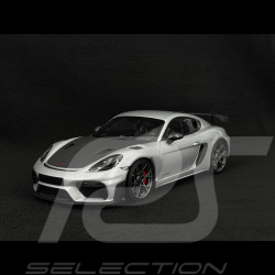 Porsche Cayman GT4 RS Pack Weissach 2024 Silver Grey Metallic 1/18 Minichamps 110062122