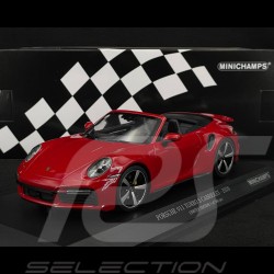 Porsche 911 Turbo S Cabriolet Type 992 2020 Carmine Red 1/18 Minichamps 155069084