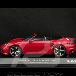 Porsche 911 Turbo S Cabriolet Type 992 2020 Rouge Carmin 1/18 Minichamps 155069084