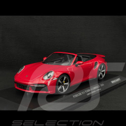 Porsche 911 Turbo S Cabriolet Typ 992 2020 Karminrot 1/18 Minichamps 155069084