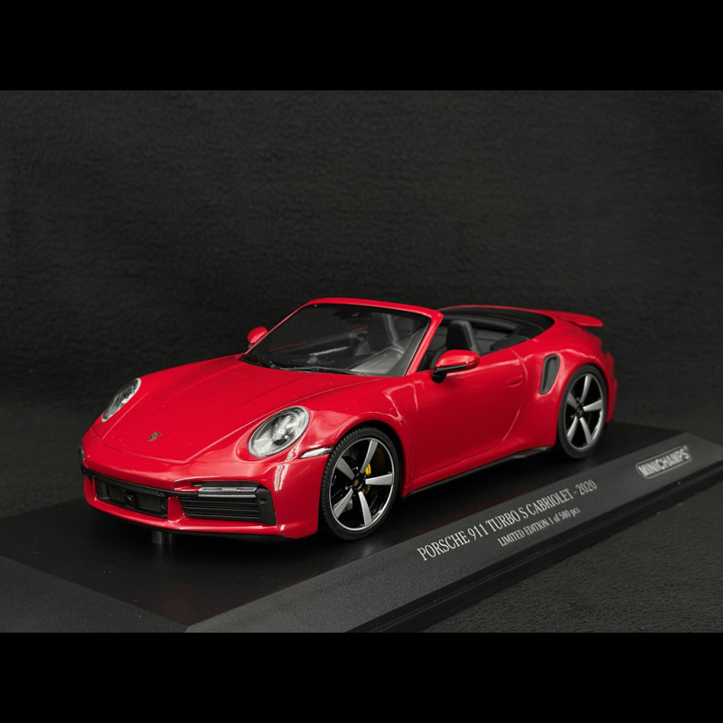 Porsche 911 Turbo Cabriolet Rouge, Mondo Motors, 1/18, état Comme Neuf