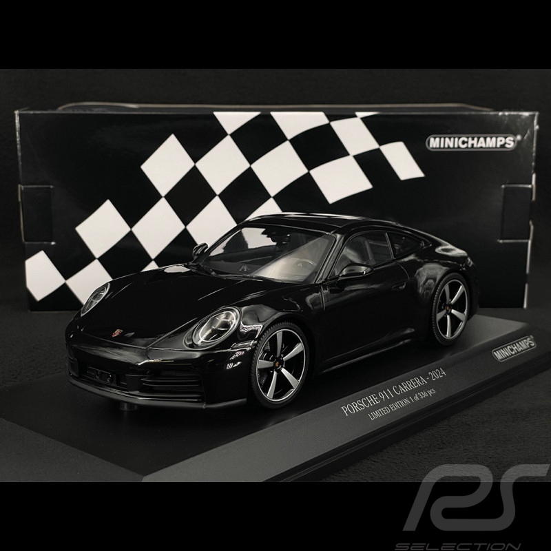 Porsche 911 Carrera Coupe Typ 992.2 2024 Intensives Metallic-Schwarz 1/18 Minichamps 155064022
