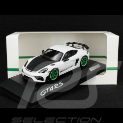 Porsche 718 Cayman GT4 RS Type 982 Tribute Pack Weissach 2023 Blanc / Bandes Vertes 1/43 Minichamps WAP0206010TCAY