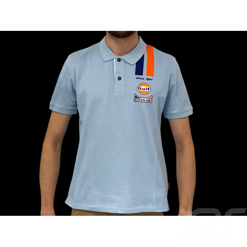 Gulf Poloshirt Racing Legend Hellblau GU252POM03-125 - Herren