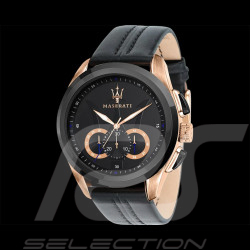 Maserati Traguardo Chronograph Uhr Schwarz / Roségold R8871612027