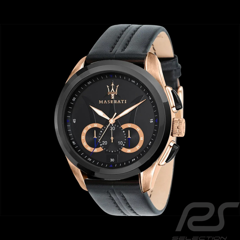 Montre Maserati Traguardo Chronographe Noir / Or Rose R8871612027
