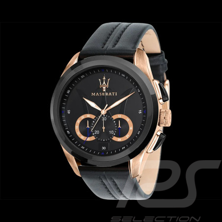 Maserati Traguardo Chronograph Uhr Schwarz / Roségold R8871612027