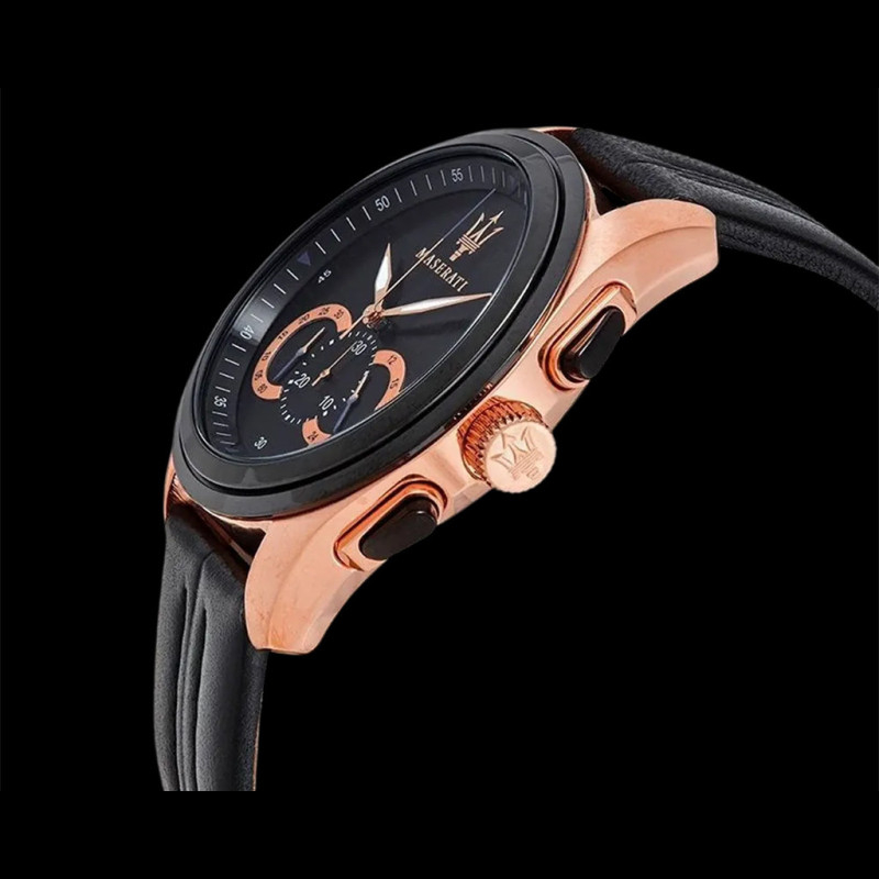 Montre Maserati Traguardo Chronographe Noir / Or Rose R8871612027