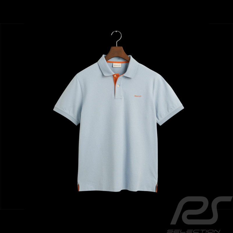 Gant Polo Shirt Contrast Sky Blue - Men 2062026-402