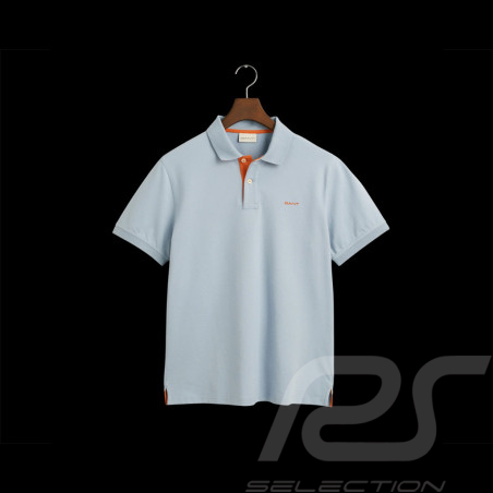 Polo Gant Contrast Bleu Ciel - Homme 2062026-402