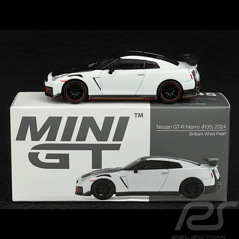 Nissan GT-R R35 Nismo 2024 Brillante weiße Perle 1/64 Mini GT MGT01045-L