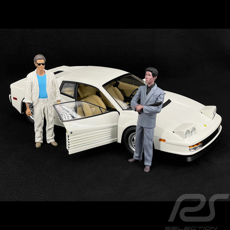 Ferrari Testarossa Monospecchio 1984 Weiß + Sunny Und Rico Figuren Miami Vice 1/12 KK Scale
