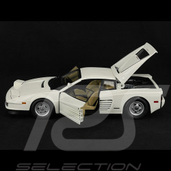 Trio Ferrari Testarossa Monospecchio 1984 Blanc + Figurines Sunny Et Rico Miami Vice 1/12 KK Scale