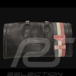 Sac de Voyage Racing Vintage Weekender en Cuir Noir
