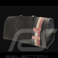 Racing Travel Bag Vintage Weekender Black Leather
