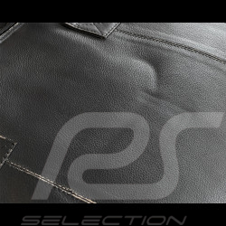 Sac de Voyage Racing Vintage Weekender en Cuir Noir
