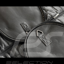 Racing Reisetasche Vintage Weekender Schwarz Leder