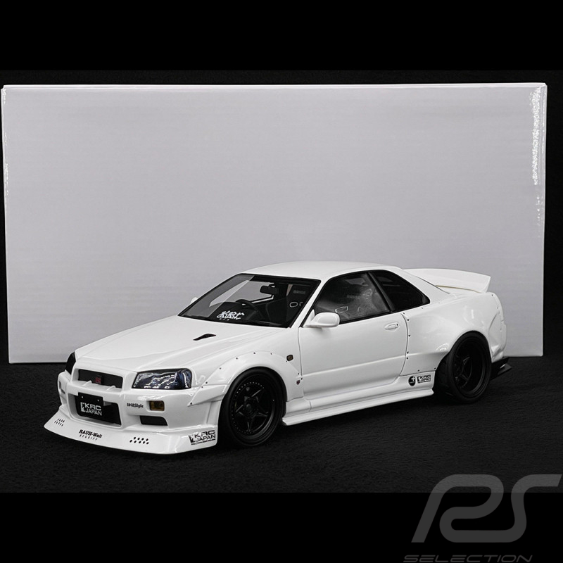 Nissan Skyline GT-R R34 KRC Body Kit 2024 Pearl White QX1 1/18 Ottomobile OT1135