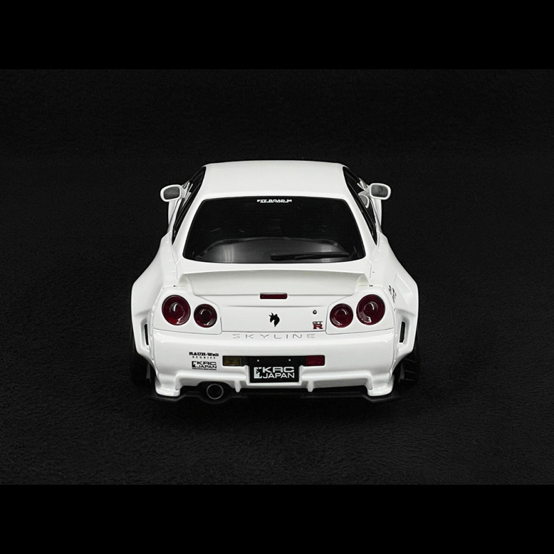 Nissan Skyline GT-R R34 KRC Body Kit 2024 Pearl White QX1 1/18