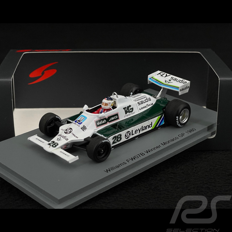 Carlos Reutemann Williams FW07B n° 28 Sieger GP Monaco 1980 F1 1/43 Spark S6993