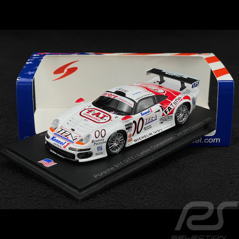 Porsche 911 GT1 Type 993 n° 00 3ème 24h Daytona 1998 1/43 Spark US207