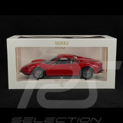 Set of 2 Ferrari Dino 246 GT 1968 Red 1/18 Norev + Book Dino GT - L'Inoubliable Ferrari