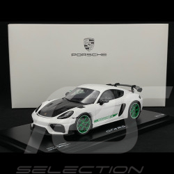 Porsche 718 Cayman GT4 RS Type 982 2021 White / Green Stripes 1/18 Spark WAP0214130SCAY