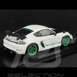 Porsche 718 Cayman GT4 RS Type 982 2021 Blanc / Bandes Vertes 1/18 Spark WAP0214130SCAY