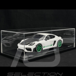 Porsche 718 Cayman GT4 RS Type 982 2021 Weiß / Grüne Streifen 1/18 Spark WAP0214130SCAY