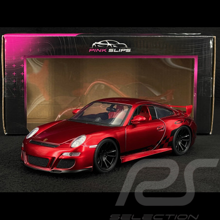 Porsche 911 GT3 Typ 997 2007 Bonbonrot Pink Slips 1/24 Jada Toys 35898