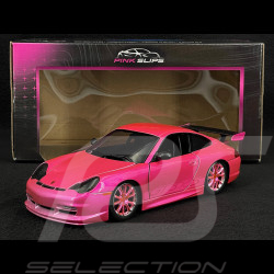 Porsche 911 GT3 RS Typ 996 2003 Metallisch Fluoreszierendes Rot Pink Slips 1/24 Jada Toys 34847