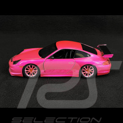 Porsche 911 GT3 RS Type 996 2003 Rouge Métallisé Fluorescent Pink Slips 1/24 Jada Toys 34847
