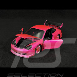 Porsche 911 GT3 RS Typ 996 2003 Metallisch Fluoreszierendes Rot Pink Slips 1/24 Jada Toys 34847