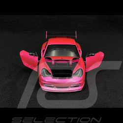 Porsche 911 GT3 RS Type 996 2003 Rouge Métallisé Fluorescent Pink Slips 1/24 Jada Toys 34847