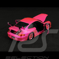 Porsche 911 GT3 RS Type 996 2003 Metallic Fluorescent Red Pink Slips 1/24 Jada Toys 34847