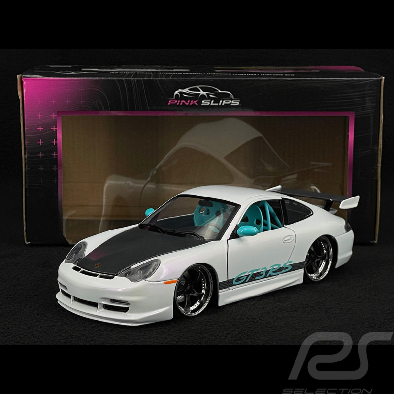 Porsche 911 GT3 RS Type 996 2003 Blanc Nacré Étoilé Pink Slips 1/24 Jada Toys 35982