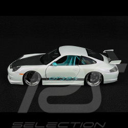 Porsche 911 GT3 RS Type 996 2003 Starlight Pearl White Pink Slips 1/24 Jada Toys 35982