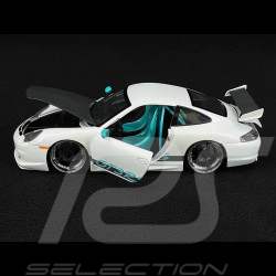 Porsche 911 GT3 RS Type 996 2003 Blanc Nacré Étoilé Pink Slips 1/24 Jada Toys 35982