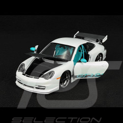 Porsche 911 GT3 RS Type 996 2003 Starlight Pearl White Pink Slips 1/24 Jada Toys 35982