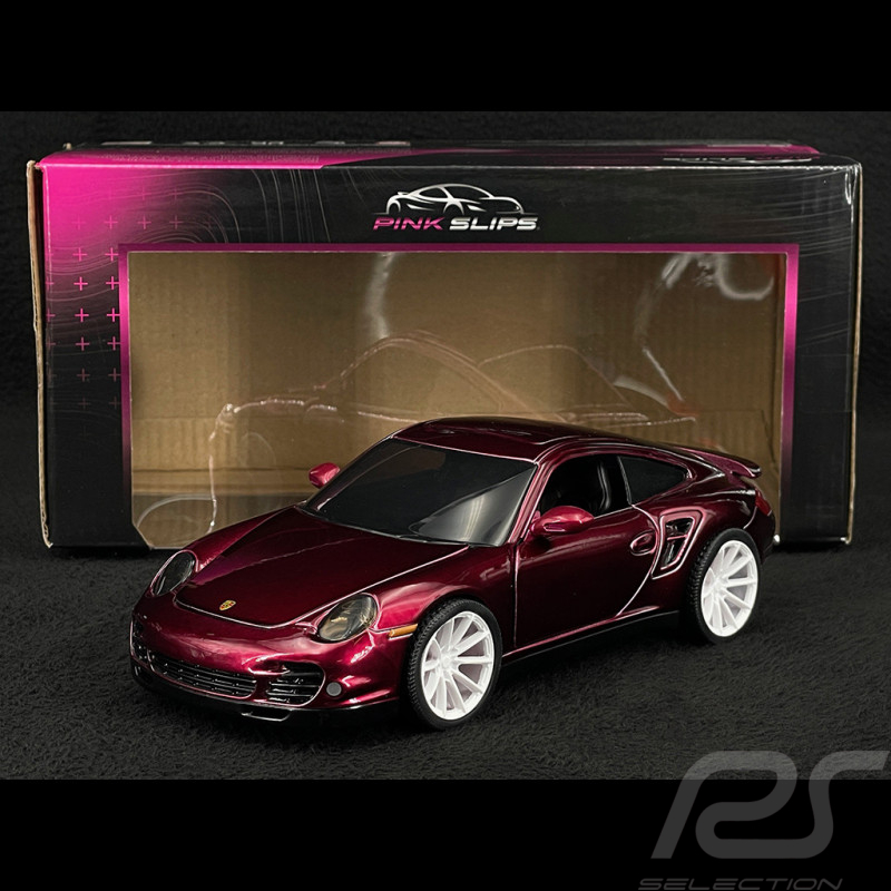 Porsche 911 Turbo Type 997 2007 Metallic Violet Pink Slips 1/24 Jada Toys 35506
