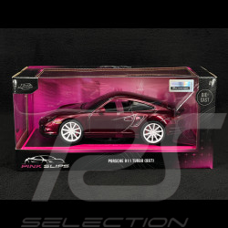 Porsche 911 Turbo Type 997 2007 Metallic Violet Pink Slips 1/24 Jada Toys 35506
