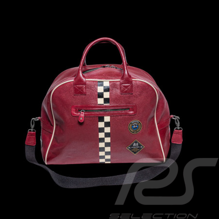 24h Le Mans Leather Bag Dark Red Mick 27471-4010