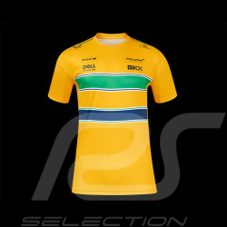 T-shirt McLaren F1 Team Ayrton Senna Monaco Jaune TM10678 - Homme