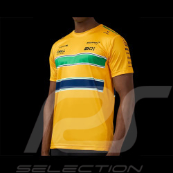 McLaren T-Shirt F1 Team Ayrton Senna Monaco Gelb TM10678 – Herren