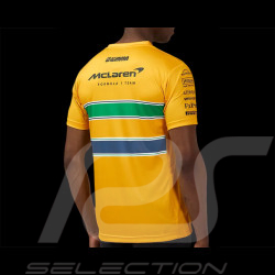 McLaren T-Shirt F1 Team Ayrton Senna Monaco Gelb TM10678 – Herren