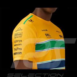 T-shirt McLaren F1 Team Ayrton Senna Monaco Jaune TM10678 - Homme