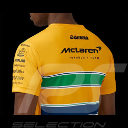 McLaren T-Shirt F1 Team Ayrton Senna Monaco Yellow TM10678 - Men's