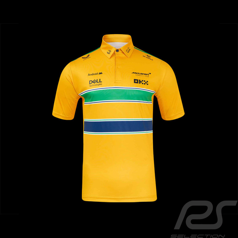 Polo McLaren F1 Team Ayrton Senna Monaco Jaune TM10679 - Homme