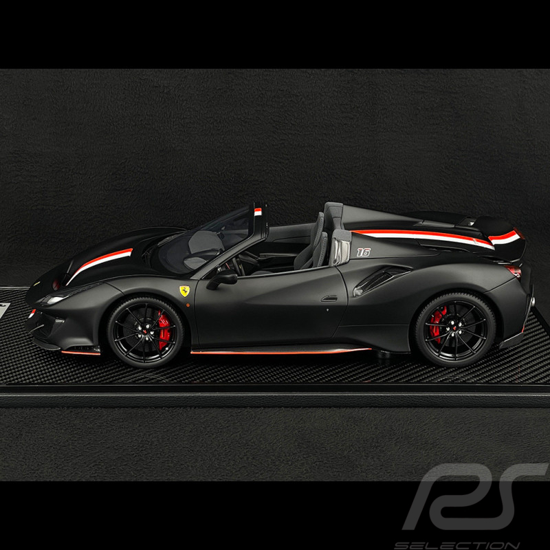 Charles Leclerc Ferrari 488 Pista Spider 2018 Mattschwarz 1/12 BBR Models BBR1225CL