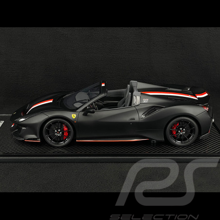 Charles Leclerc Ferrari 488 Pista Spider 2018 Matte Black 1/12 BBR